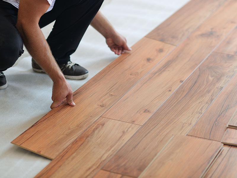 flooring contractor installing hardwood flooring broadell nc